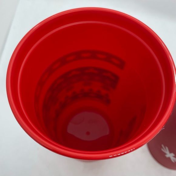 Starbucks Christmas Holiday 2020 Red Reusable Plastic Grande Cup 16oz - Picture 5 of 5